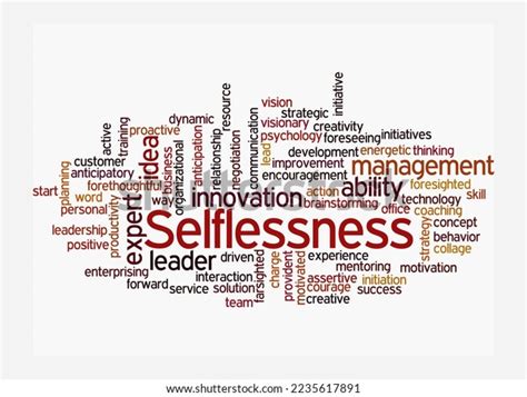 Word Cloud Selflessness Concept Isolated On Stock Illustration