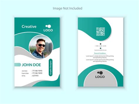 Premium Vector Beautiful Id Card Design With Simple And Round Shape