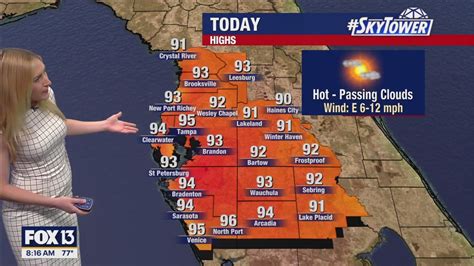 Tampa Weather Hot Saturday Across Bay Area Fox 13 Tampa Bay