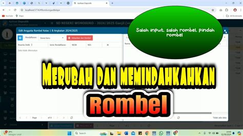 Solusi Siswa Salah Rombel Cara Pindah Rombel Dan Merubah Rombel Di