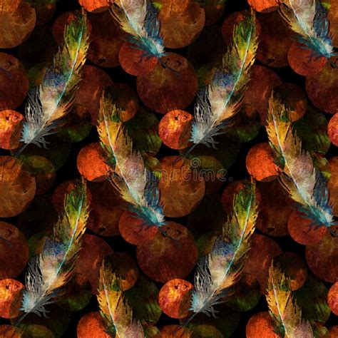 Feather Pattern Background Texture Stock Illustrations Feather