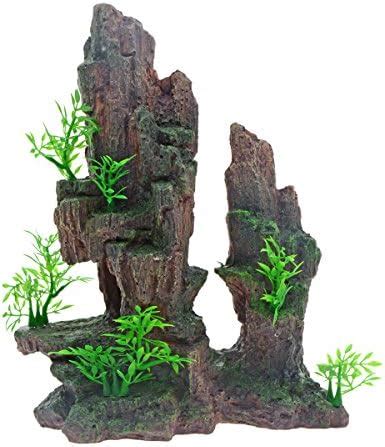 Amazon Saim Aquarium Mountain View Ornament Tree House Cave