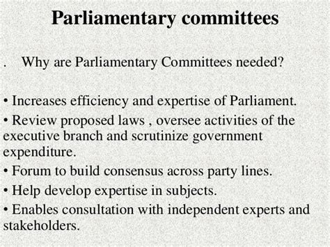 Parliamentary Committees