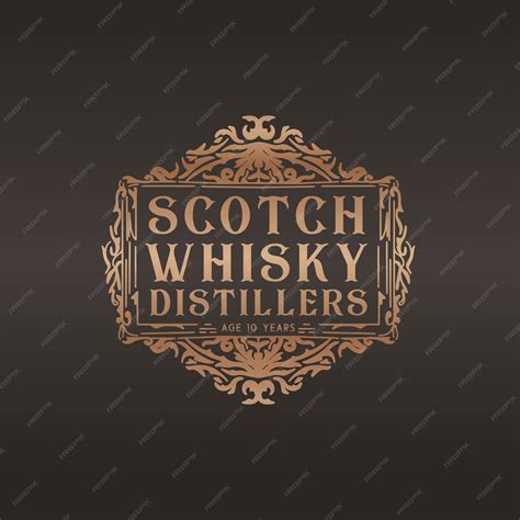 Premium Vector Vintage Illustration Hand Drawing Scotch Whisky Emblem