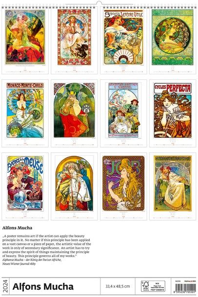 Kalender Helma X Cm Alfons Mucha Stuk Online Bestel