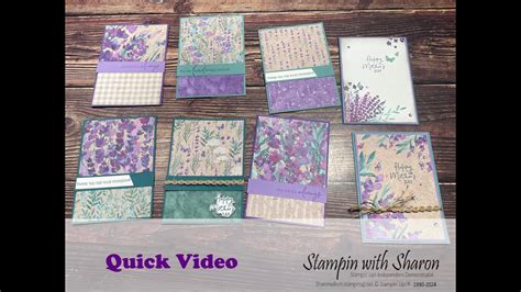 Quick Video Perennial Lavender By Stampin Up Youtube