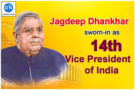 Jagdeep Dhankhar sworn-in as 14th Vice President of…