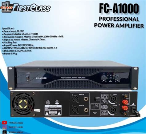 POWER AMPLIFIER FIRSTCLASS FC A1000 Lazada Indonesia