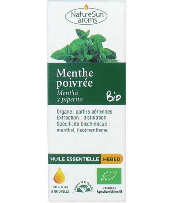 NatureSun Aroms Huile Essentielle Menthe Poivrée Mentha x piperita