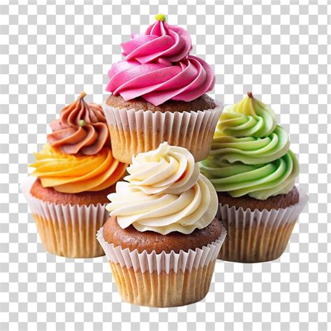 Premium Psd A Pile Of Cupcakes Isolated On Transparent Background