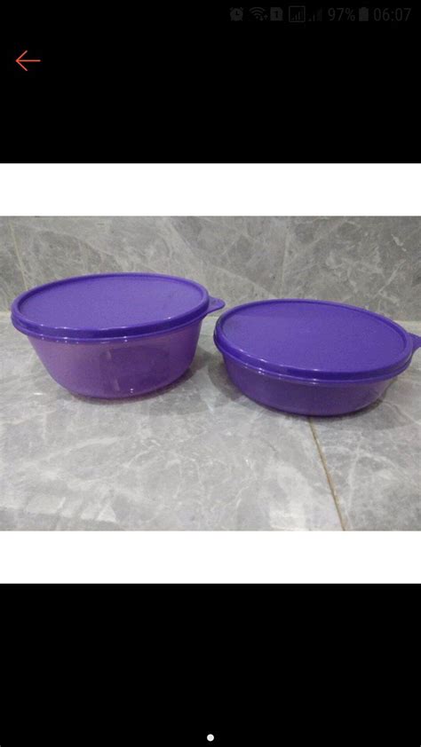 Tupperware Modular Bowl Set Ungu Isi 2 1L 1 5L Ori Lazada Indonesia