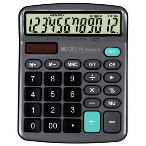 Calculadora De Mesa Hoopson Ps 8837b Preta Calculadora De Mesa