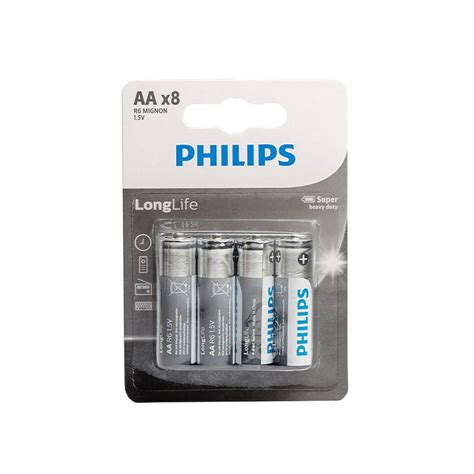 باطری قلمی PHILIPS Long Life AA R6 Mignon Battery 8 pack