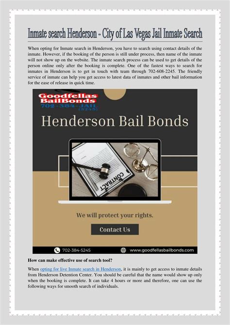 Ppt Inmate Search Henderson City Of Las Vegas Jail Inmate Search Powerpoint Presentation