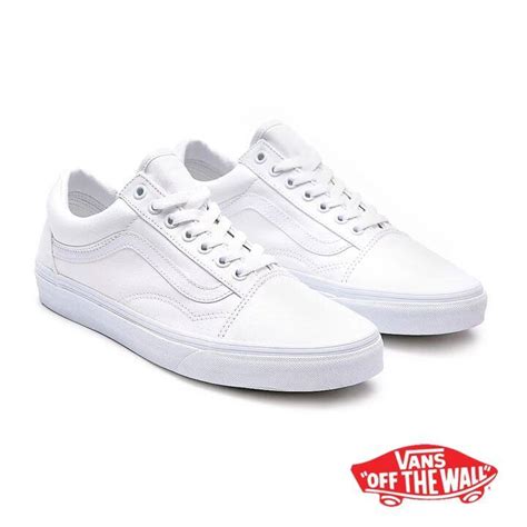 [ลิขสิทธิ์แท้] Vans Old Skool Classic White White รองเท้า แวนส์ โอ