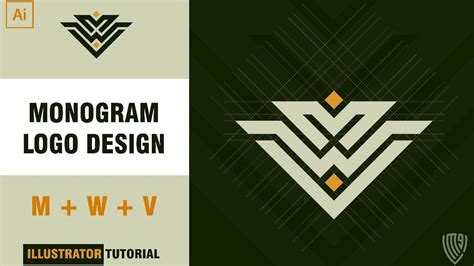 MWV Monogram Logo Design With A Grid Adobe Illustrator Tutorial YouTube