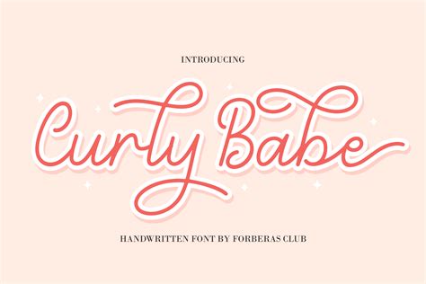 Curly Babe Font By Forberas Club Creative Fabrica