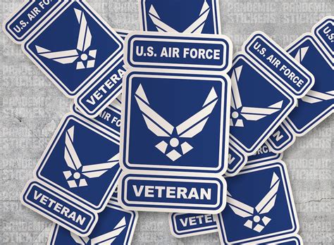 U S Air Force Veteran Vinyl Decal Sticker Military Car Laptop Etsy