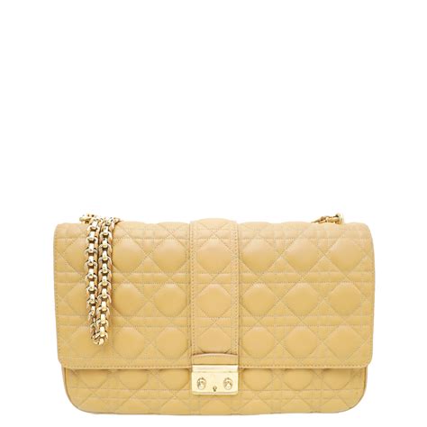 Christian Dior Beige Miss Dior Large Flap Bag The Closet