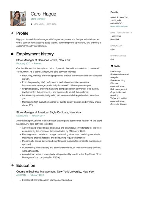 Store Manager Resume Guide & + 12 Resume Samples | PDF | 2019