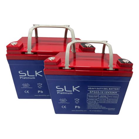 Enhance Mobility 2 X 12v 33ah Slk Platinum Gel Scooter Batteries