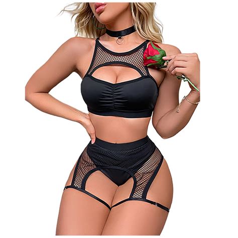 Rrunsv Cute Lingerie Set Women Lingerie Set With Garter Belts Bra And