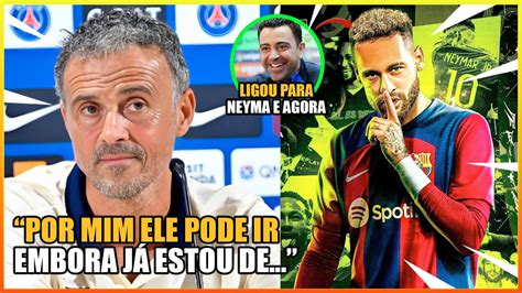 Nossa Olha O Que T Cnico Do Psg Falou Da Sa Da De Neymar Do Psg