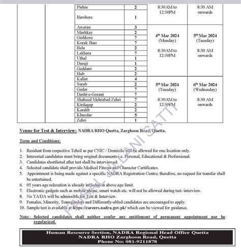 Nadra Junior Executive Trainee Jobs