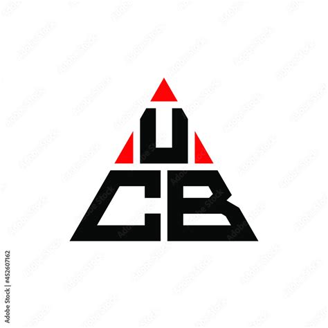 UCB triangle letter logo design with triangle shape. UCB triangle logo ...