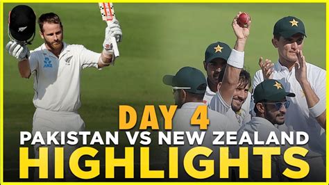 Highlights Pakistan Vs New Zealand Test Day 4 Pcb Ma2l Youtube