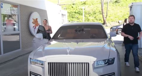 James Corden Put A Scratch On Kim Kardashians Custom Rolls Royce Ghost