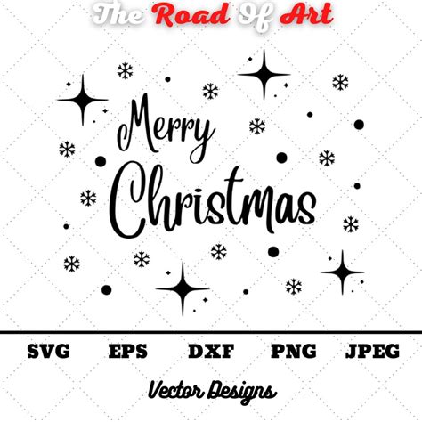 Merry Christmas Svg Cut Files For Cricut And Silhouette Digital Download