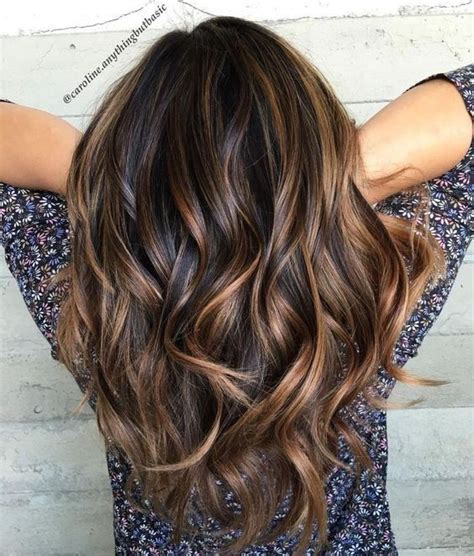 Les 29 Plus Beaux Balayages Chocolat Sur Cheveux Noir Brown Hair