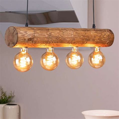 Rustykalna Lampa Wisz Ca Trabo Simple Spotlight Drewniana