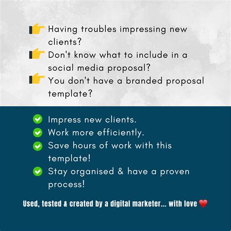 Social Media Proposal Template, Social Media Manager Template, Social