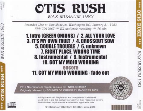 Otis Rush Wax Museum Cdr Giginjapan