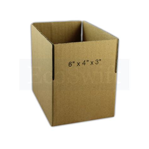 100 6x4x3 Ecoswift Cardboard Packing Moving Shipping Boxes Corrugated