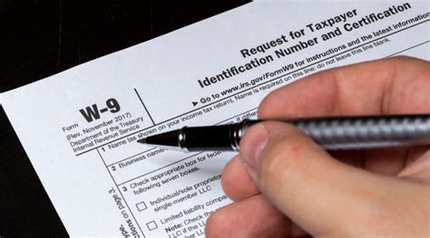 Tax Form W 9 Taxpayer Identification Number And Certification