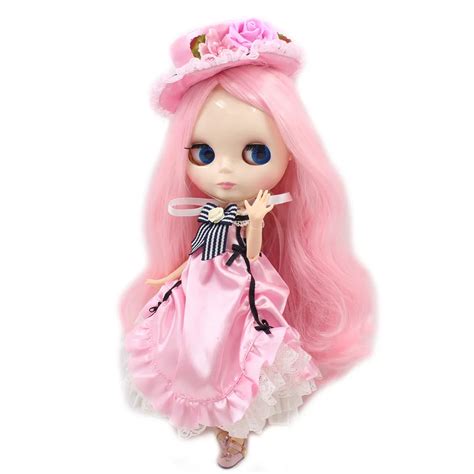 ICY Nude Factory Blyth Doll No BL1003 1215 Pink Hair JOINT Body White