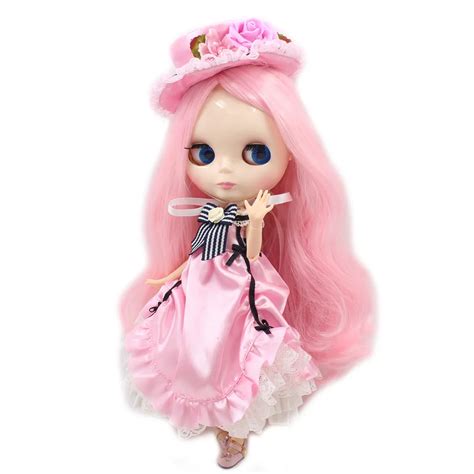 Icy Nude Factory Blyth Doll No Bl1003 1215 Pink Hair Joint Body White