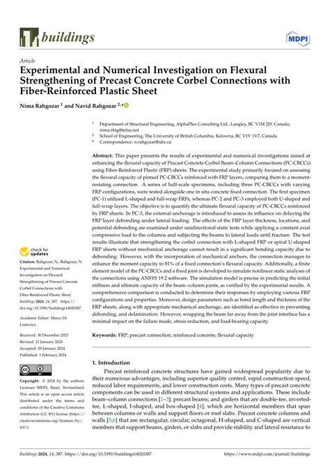 PDF Experimental And Numerical Investigation On Flexural