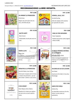 Recomanats Infantil Pdf