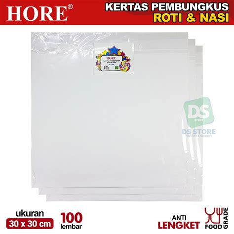 Jual Kertas Pembungkus Roti And Nasi 30x30cm Shopee Indonesia