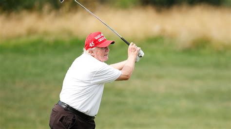 Photos Donald Trump Plays In Liv Golf Pro Am At Bedminster