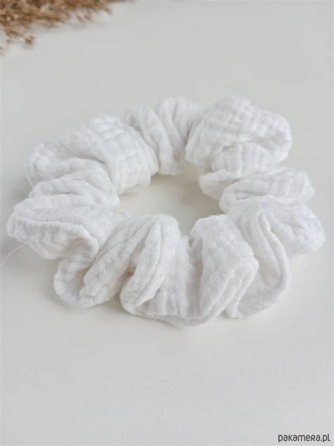 Scrunchie muślinowe scrunchie gumka do włosów Pakamera pl