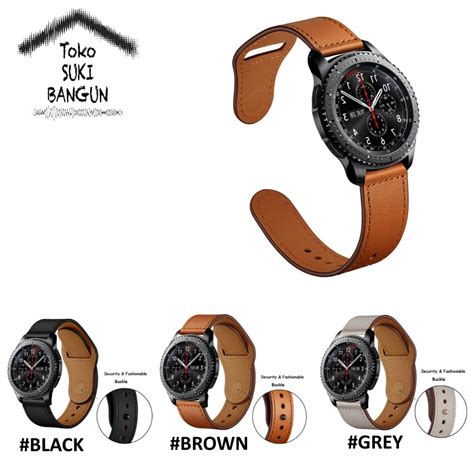 Jual TALI JAM 22mm QUICK RELEASE Leather LOOP Button Watch Strap