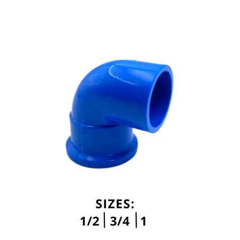 Pvc Blue Elbow With Thread Lazada Ph