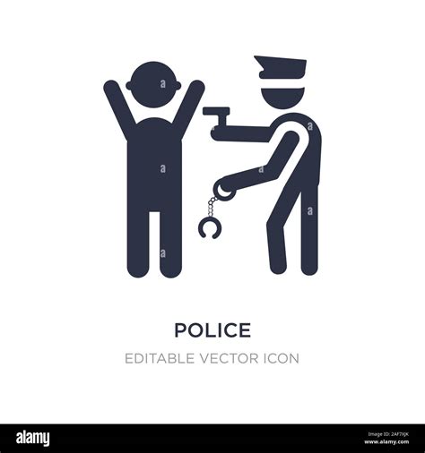 Police Arresting Man Icon On White Background Simple Element