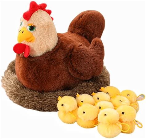 Amazon Xiyuan Hen With Nest Doll Toy Set Funny Plush Hen Toy Plush