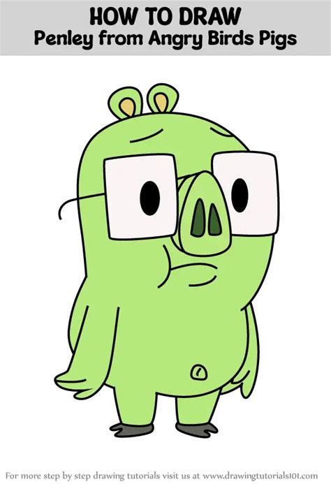 How To Draw Penley From Angry Birds Pigs Angry Birds Pigs Step By